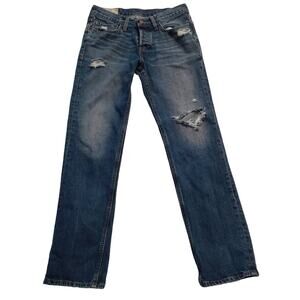 Hollister California 1922 Distressed Slim Button Fly Men's Jeans 30 X 30